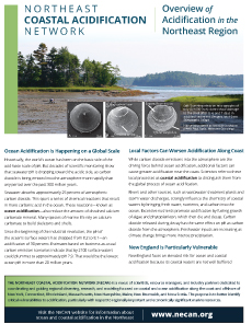 Overview of Coastal Acidification in the Northeast Region